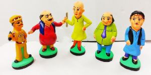 kids terracotta motu-patlu toy