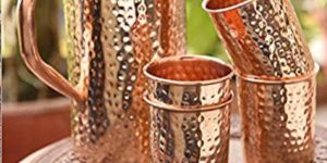 Copper Jug & Glass Set