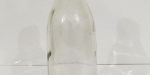 Crown Neck Round Glass Milk Bottle