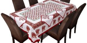 RED TRADITIONAL ELEPHANT TABLE COVER
