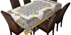 TURQUOISE PAISLEY PRINT TABLE COVER