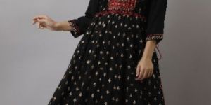 Women 100% Rayon Anarkali Kurta