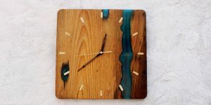 Peacock River Square Wall Clock