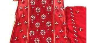 Red Embroidered Kurti