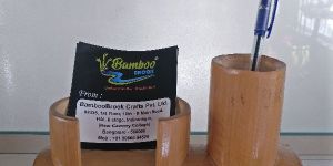 Bamboo Pen Card Holder
