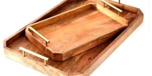 Wooden Tray Set