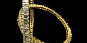 Diamond Emerald Cut Bangles