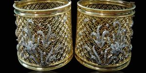 Diamond Net Gold Work Bangles