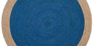 Safavieh Braided Jute Blue Rugs