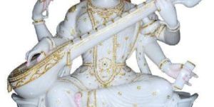 Marble Maa Saraswati Statue