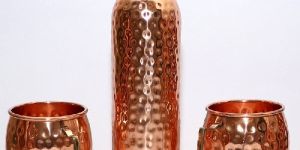 Hammered Copper Water Bottle and Moscow Mule Mugs