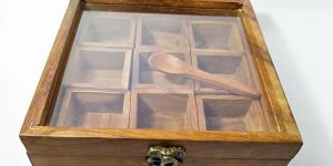 Wooden Masala Box
