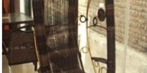 Black Stainless Steel Garden Patio Swing