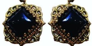Stud Earrings in Brass