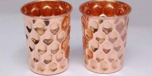 Hammered Brass Glass