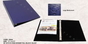 Blue Paper Laminated Menu Folder