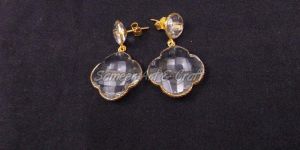 Crystal Quartz Gemstone Earring Set