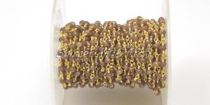 Golden Rutile Rosary Chain