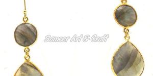 Labrodorite Dongle Drop Earring Set