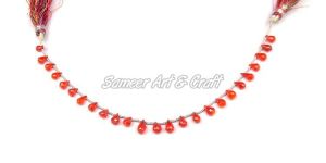 Orange Zircon Beads Strands