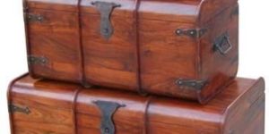 Antique Wooden Trunk Box