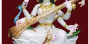 Marble Saraswati Maa Statue