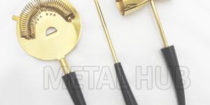Stainless Steel Gold Bar Tool Set with Horn Handle