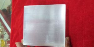Selenite Stone Square Plate
