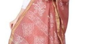 Maroon Printed Cotton Dupatta