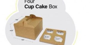 Four Cupcake Box