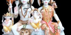 Marble Shiv Parivar Statue