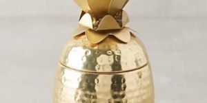 Brass Pineapple Candy Box