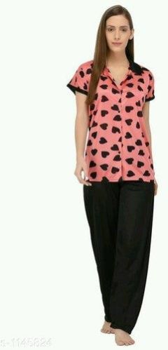Ladies Satin Pajama Set