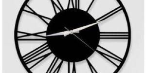Black Metal Wall Clock