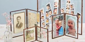 Glass Table Top Book Photo Frames