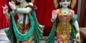 18 Inch Marble Radha Krishna Statue