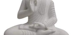 24 Inch Marble Buddha Statue