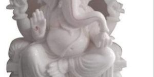 25 Inch Marble Lord Ganesha Statue