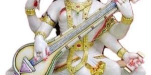 Marble Saraswati Mata Statue