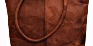 Handmade Leather Shoulder Tote Bag