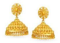 Gold Jhumka Earrings