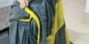 Pure Khadi Cotton Check Saree
