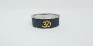 Mens Oxidized Silver Ring