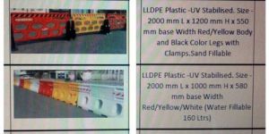 Plastic Traffic Barrier