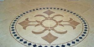 White Marble Floor Medallion