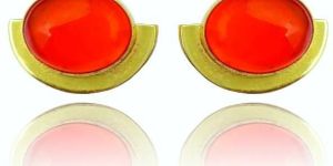 Stud Earring in Brass