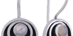 RAINBOW NATURAL GEMSTONE 925 STERLING SILVER HANDMADE EARRINGS