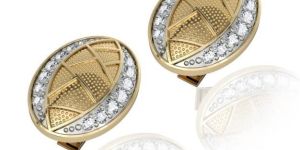 Shop Eric Designer Diamond Cufflink in Gold