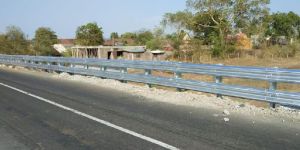 Single Side Double Metal Beam Crash Barrier