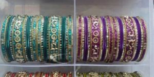 Stone Studded Colored Fashion Bangles